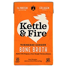 Kettle & Fire Turmeric Ginger Bone Broth, 16.9 oz
