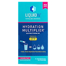 Liquid I.V. Hydration Multiplier Passion Fruit Electrolyte Drink Mix, 0.56 oz, 10 count