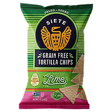 Siete Squeeze of Lime Grain Free Tortilla Chips, 5 oz