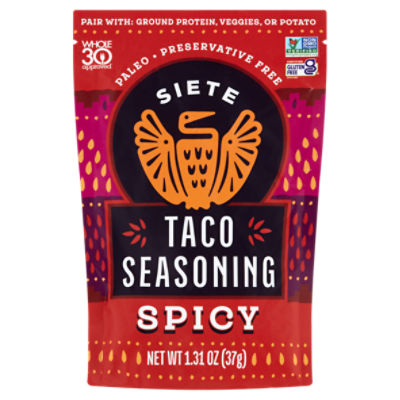 Siete Spicy Taco Seasoning, 1.31 oz