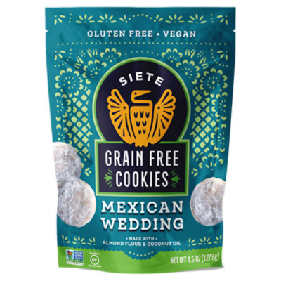 Siete Family Foods Grain Free Mexican Wedding Cookies, 4.5 oz3 PACK 