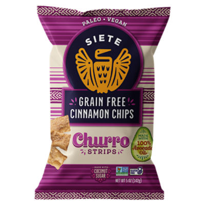 Siete Churro Strips Grain Free Cinnamon Chips, 5 oz