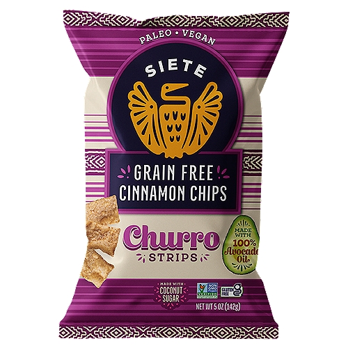 Siete Churro Strips Grain Free Cinnamon Chips, 5 oz
Enjoy with family, friends, and neighbors because together is better!