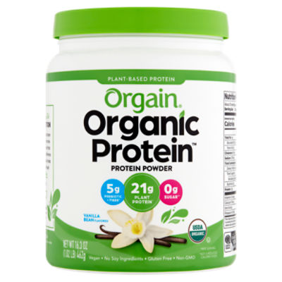 Orgain Organic Protein Plant-Based Protein Powder, 16.3 oz, 16.32 Ounce