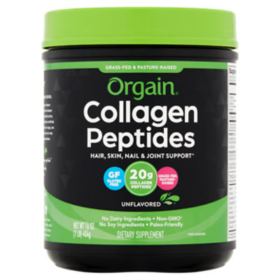 Orgain Unflavored Collagen Peptides Dietary Supplement, 16 oz