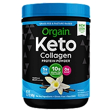 Orgain Vanilla with MCT Oil, Ketogenic Collagen Protein Powder, 14.08 Ounce