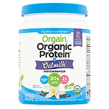 Orgain Organic Protein Oatmilk Vanilla Bean Flavored Protein Powder, 16.9 oz