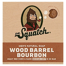 Dr. Squatch Wood Barrel Bourbon Men's Natural Soap, 5 oz