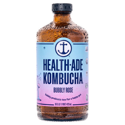 Health-Ade Kombucha Bubbly Rose Probiotic Tea, 16 fl oz