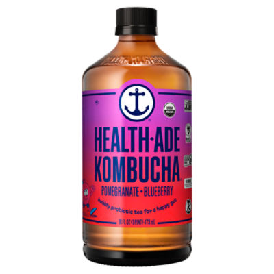 HealthAde Kombucha Pomegranate Probiotic Tea, 16 fl oz