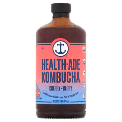 Health-Ade Kombucha Cherry-Berry Probiotic Tea, 16 fl oz
