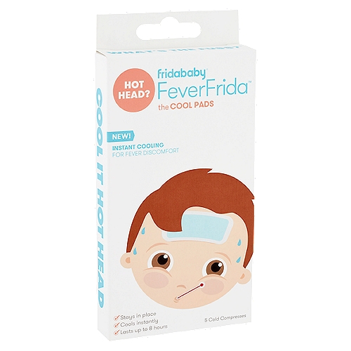 Fridababy FeverFrida The Cool Pads, 5 count
Cool It Kid.
FeverFrida the Cool Pads help comfort your little one when a fever hits. Apply the nontoxic, skin-safe cold compress almost anywhere for cooling relief that lasts up to eight hours. No need to refrigerate, just peel off the backing and stick!

Cool It Нot Head