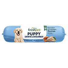 Freshpet Healthy & Natural Dog Food for Puppies, Fresh Chicken Roll, 1.5lb