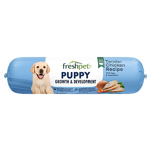 1.50 lb. With chicken, egg & vegetable. Complete & Balanced for Puppies Puppy Food. 100% Natural US Farm Raised Chicken. No Meat Meals or By-Product Meals. Never any Preservatives.