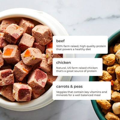 Freshpet Chunky Beef Recipe with Carrots, Peas & Brown Rice Dog Food, 1.5 lb