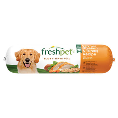 Freshpet Healthy Natural Dog Food Fresh Chicken Turkey Roll