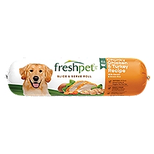 Freshpet Select Healthy & Natural Fresh Chicken & Turkey Roll, Dog Food, 1.5 Pound
