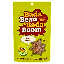 Enlightened Bada Bean Bada Boom Crunchy Broad Beans, Spicy Wasabi, 4.5 Ounce