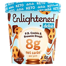 Enlightened P.B. Cookie & Brownie Dough French Ice Cream, 16 fl oz