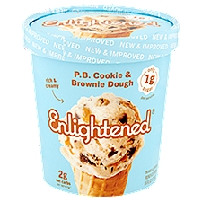 Enlightened + Delish P.B. Cookie & Brownie Dough, Ice Cream, 16 Fluid ounce