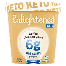 Enlightened Keto Coffee Chocolate Chunk, Ice Cream, 16 Ounce