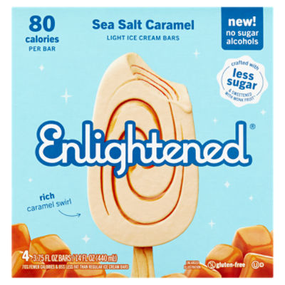 Enlightened Sea Salt Caramel Light Ice Cream Bars, 3.75 fl oz, 4 count