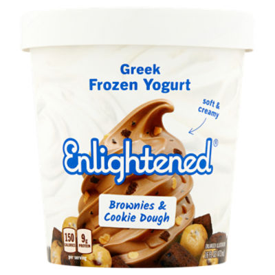 Enlightened Brownies & Cookie Dough Greek Frozen Yogurt, 16 fl oz