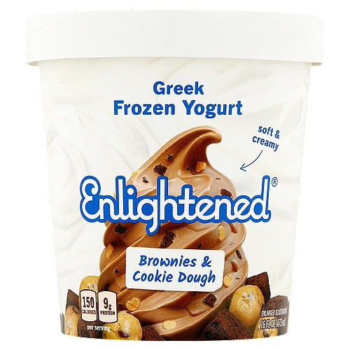 Enlightened Brownies & Cookie Dough Greek Frozen Yogurt, 16 fl oz