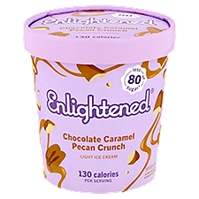 Enlightened Chocolate Caramel Pecan Crunch Light, Ice Cream, 1 Pint