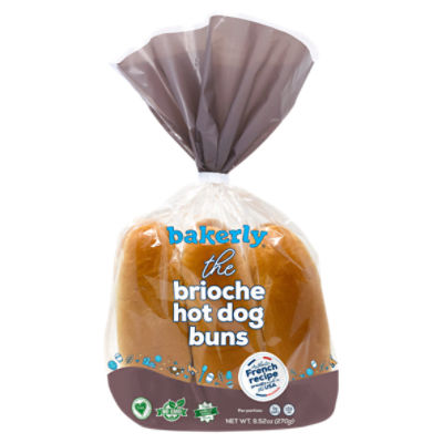 Bakerly The Brioche Hot Dog Buns, 6 count, 9.52 oz Fairway