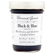 Bonnie's Jams Black & Blue Conserve, 9.2 oz