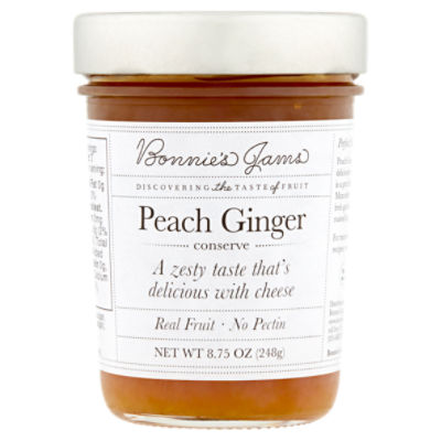 Bonnie's Jams Peach Ginger Conserve, 8.75 oz
