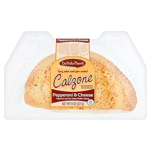 DePalo Foods Pepperoni & Cheese Calzone, 8 oz
