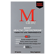 Mdrive Boost & Burn Healthy Testosterone Dietary Supplement, 30 count