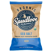 Spudlove Organic Sea Salt Thick-Cut Potato Chips, 5 oz