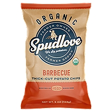 Spudlove Organic Barbecue Thick-Cut, Potato Chips, 5 Ounce