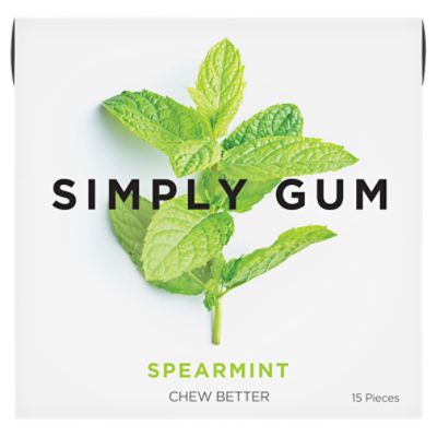 Simply Gum Spearmint Chew Better, 15 count