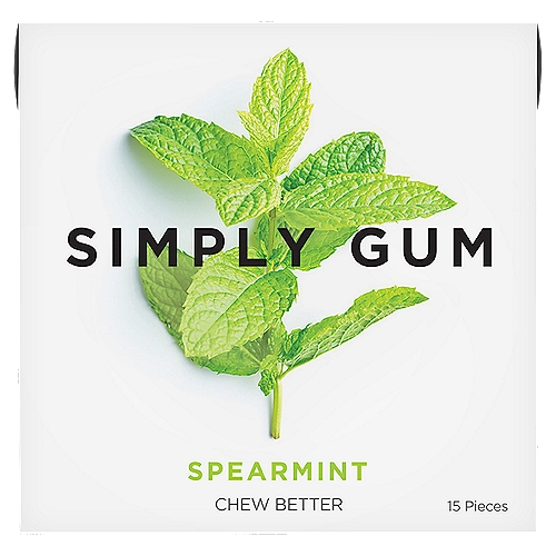 Simply Gum Spearmint Chew Better, 15 count