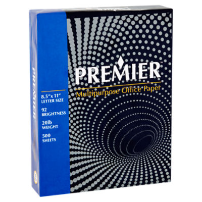 Premier Multipurpose White Office Copy Paper Letter Size 8.5'' x 11