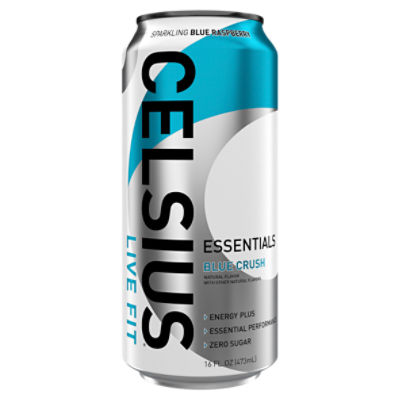 Celsius Live Fit Essentials Energy Drink Sparkling Blue Raspberry 16 Fl ...