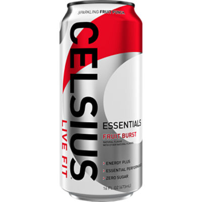 Celsius Live Fit Essentials Energy Drink Sparkling Fruit Burst 16 Fl Oz