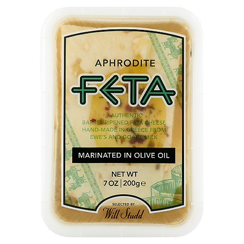 Aphrodite Feta Cheese, 7 oz
Authentic Barrel Ripened Feta Cheese

Selected by Will Studd