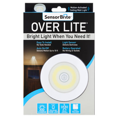 Sensor Brite Over Lite Motion-Activated Ceiling/Wall Light, 1 Each
