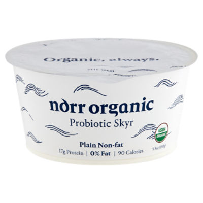 Glæd dig Sanctuary Samle Norr Organic Plain Non-Fat Probiotic Skyr, 5.3 oz
