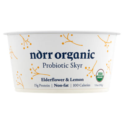 symbol bar Render Norr Organic Elderflower & Lemon Probiotic Skyr, 5.3 oz