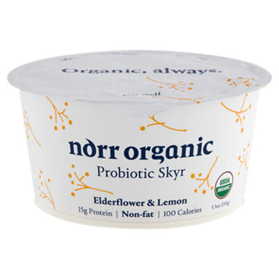 symbol bar Render Norr Organic Elderflower & Lemon Probiotic Skyr, 5.3 oz