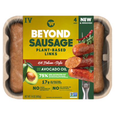 Beyond Meat Beyond Sausage Hot Italian Style Plant-Based Sausage Links, 4 count, 14 oz