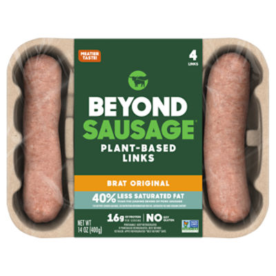 Beyond Meat Beyond Sausage Brat Original Plant-Based Sausage Links, 4 count, 14 oz