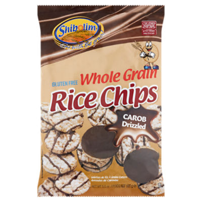 Shibolim Rice Chips - Whole Grain Carob Coated, 3.5 oz