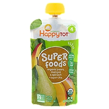 Happy Tot Organics Super Foods Fruit & Veggie Blend Baby Food, Stage 4, Tots & Tykes, 4.22 oz